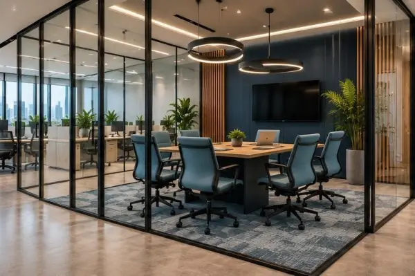 Office interior illustrating premium design on a budget