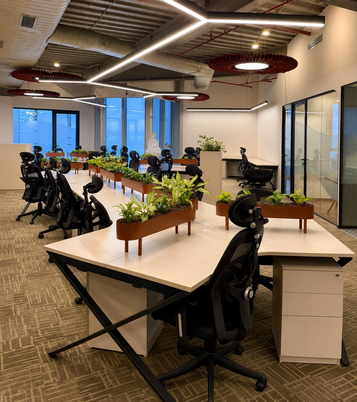 Luxurious office interior design, luxury interior design office