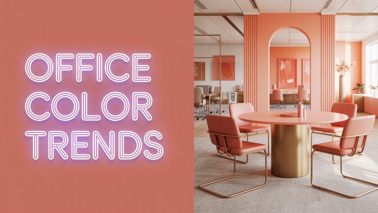 Office colour combination Coral  Peach  Muted Gold