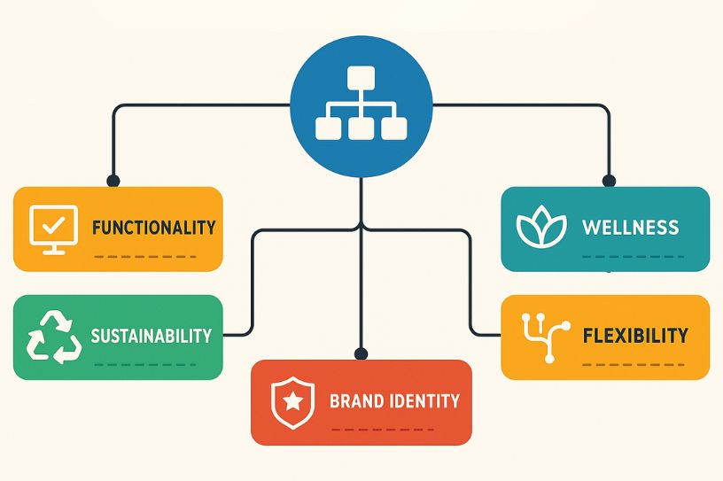 key principles modern corporate office interiors