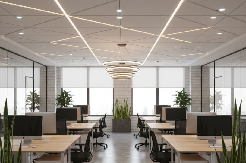 stylish pattern office ceilings design