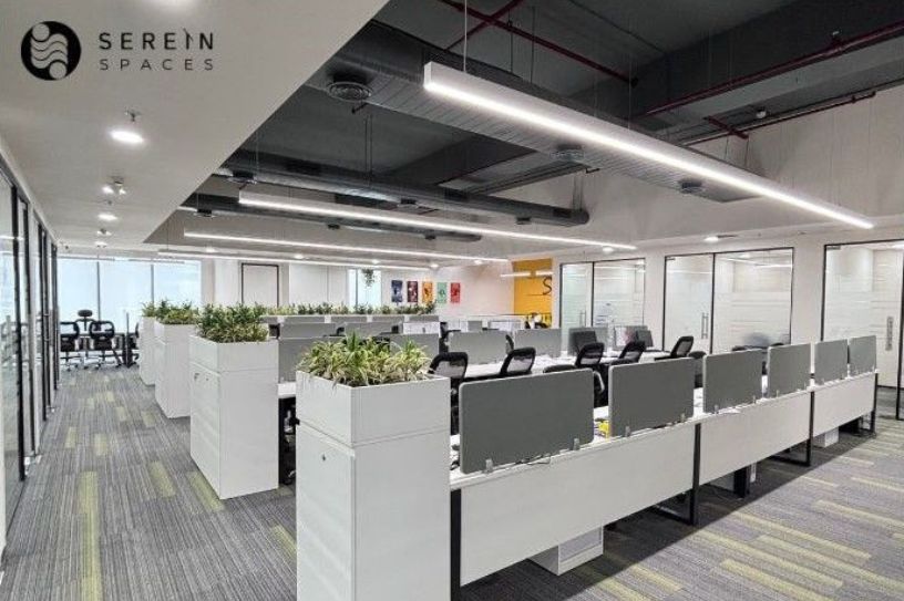 co-working space interior open workstation design