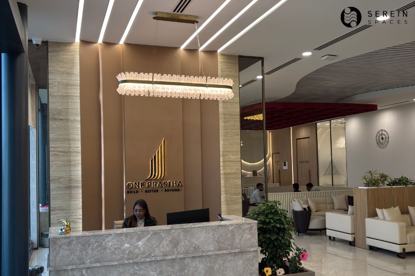 corporate office reception interior