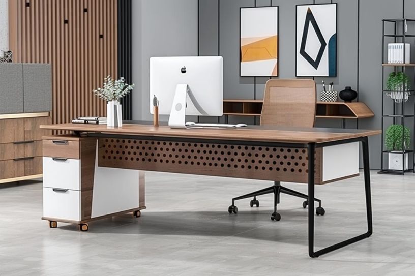 modern office desk with professional style