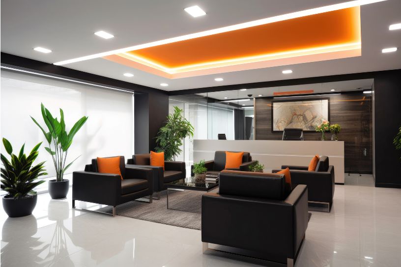 modern office reception area design