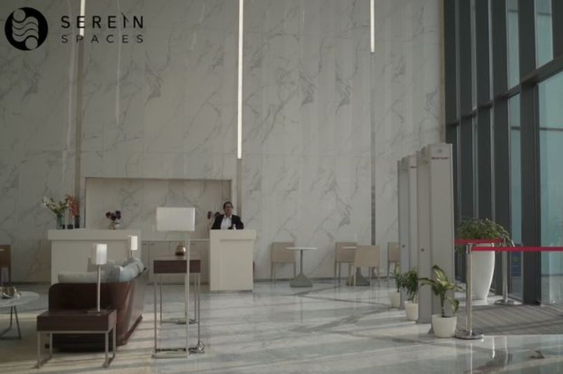 modern office reception lighting design