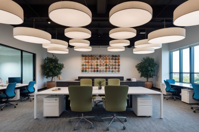 modern open plan office space