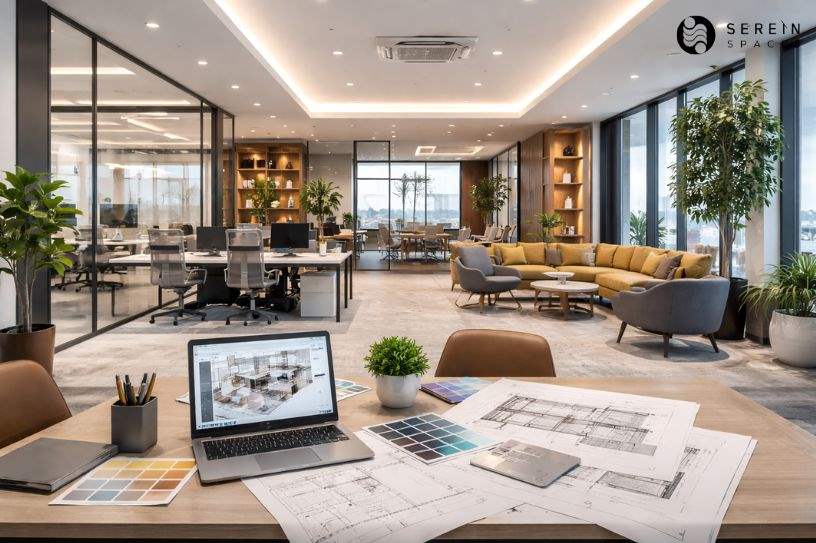 modern turnkey office interior design workspace