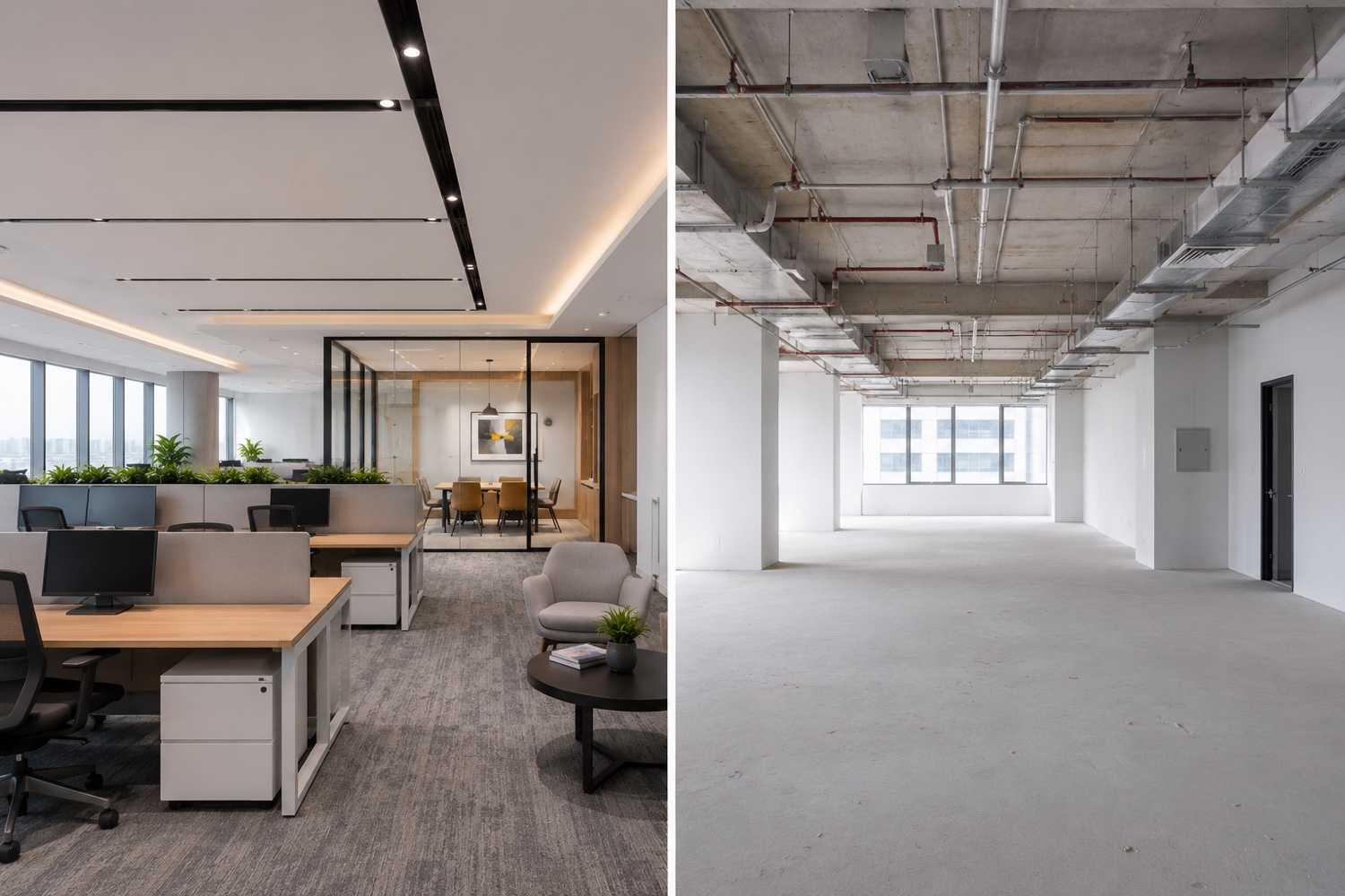 office interior design vs office fit Out
