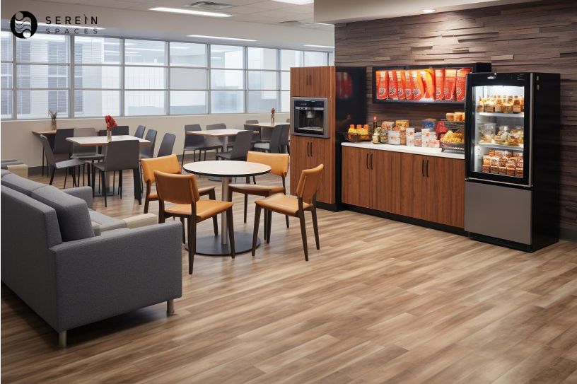 office pantry with coffee station snack area