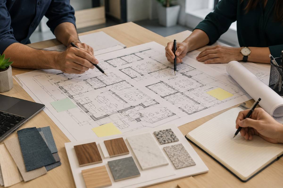 step by step office interior design timeline