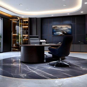 sleek modern-professional home office