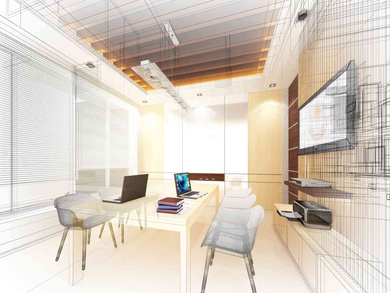 sketch-design-room-3dwire-frame