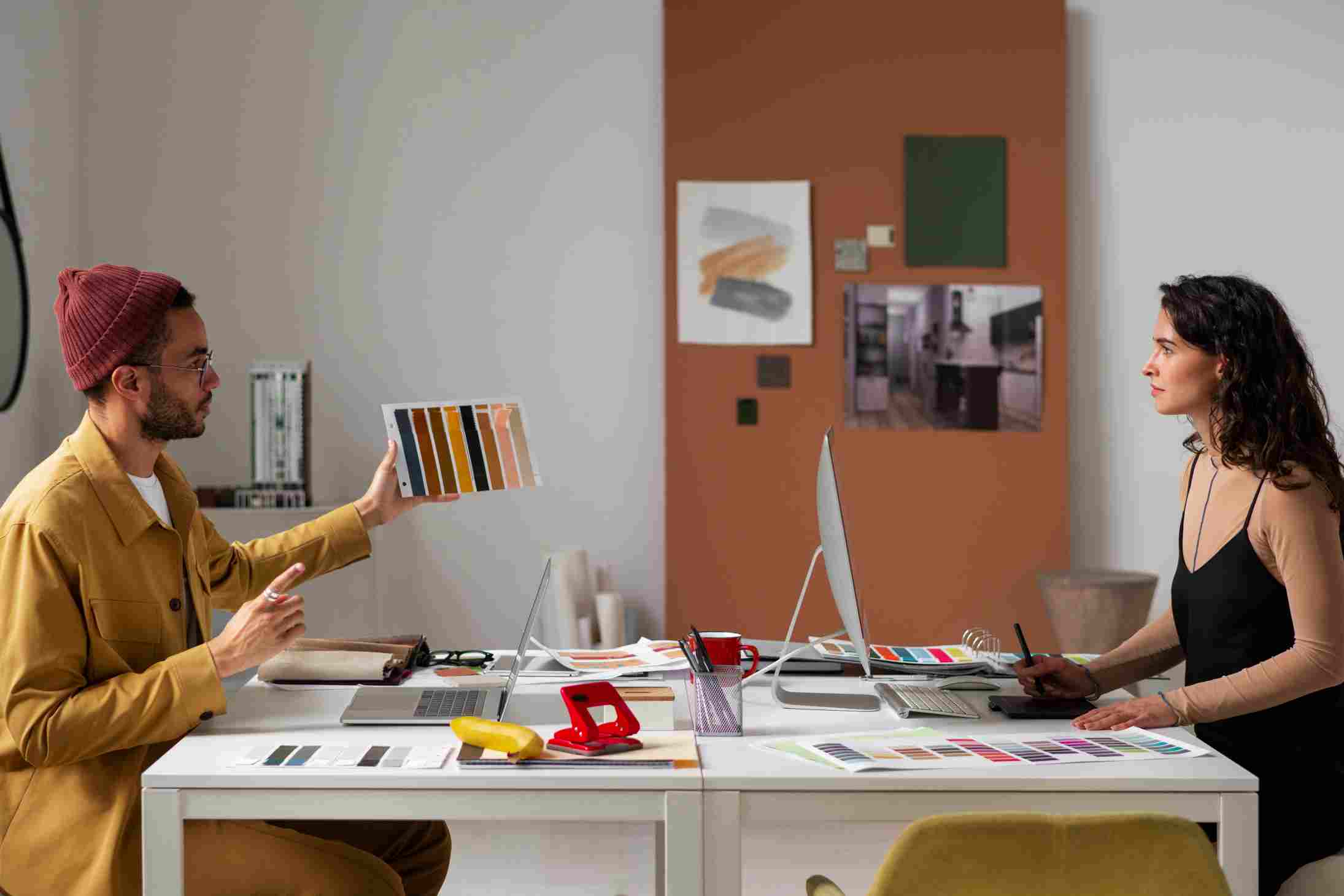 high  angle view person check color texture