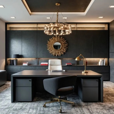 modern office featuring elegant decor stylish