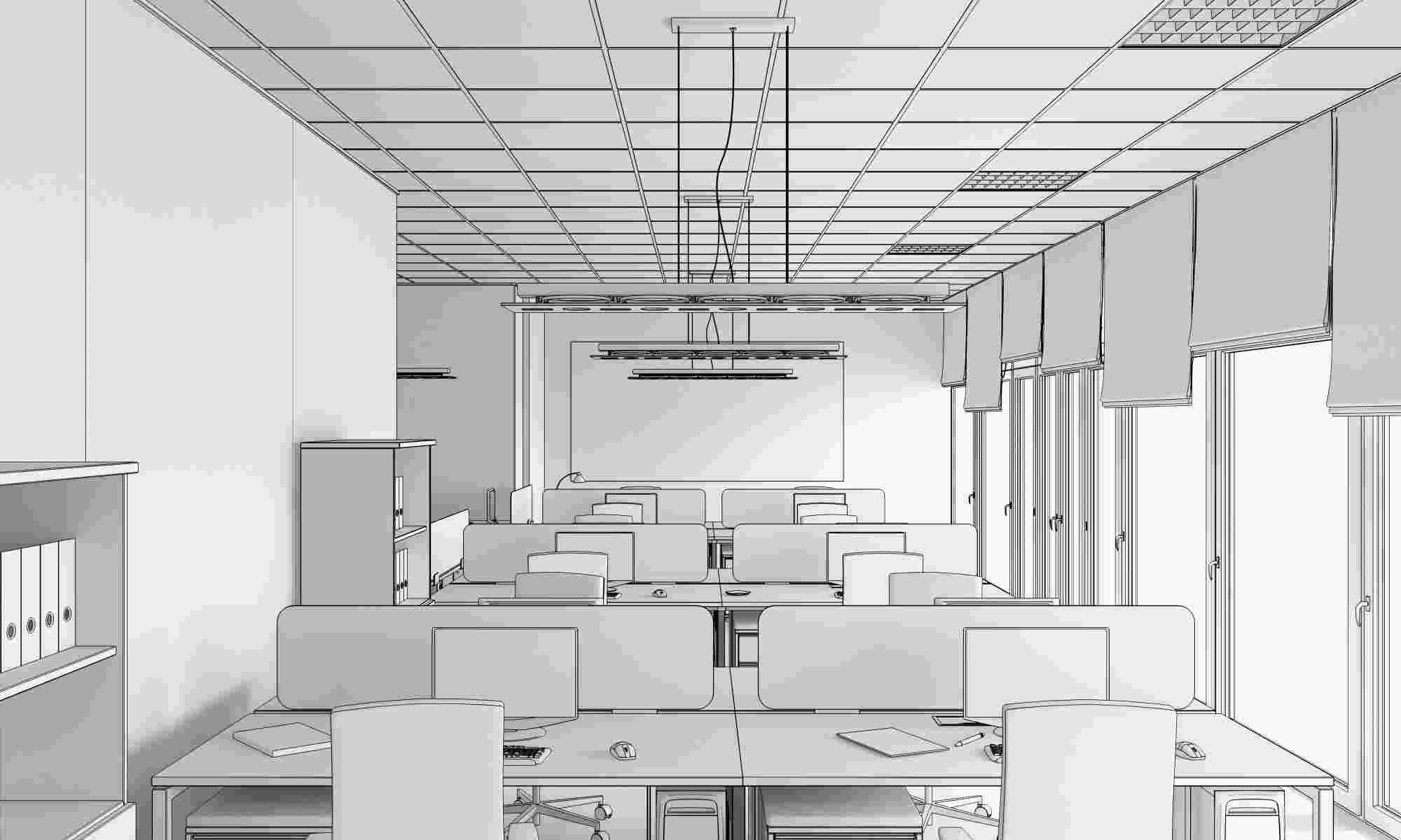 professional office with collaborative zones