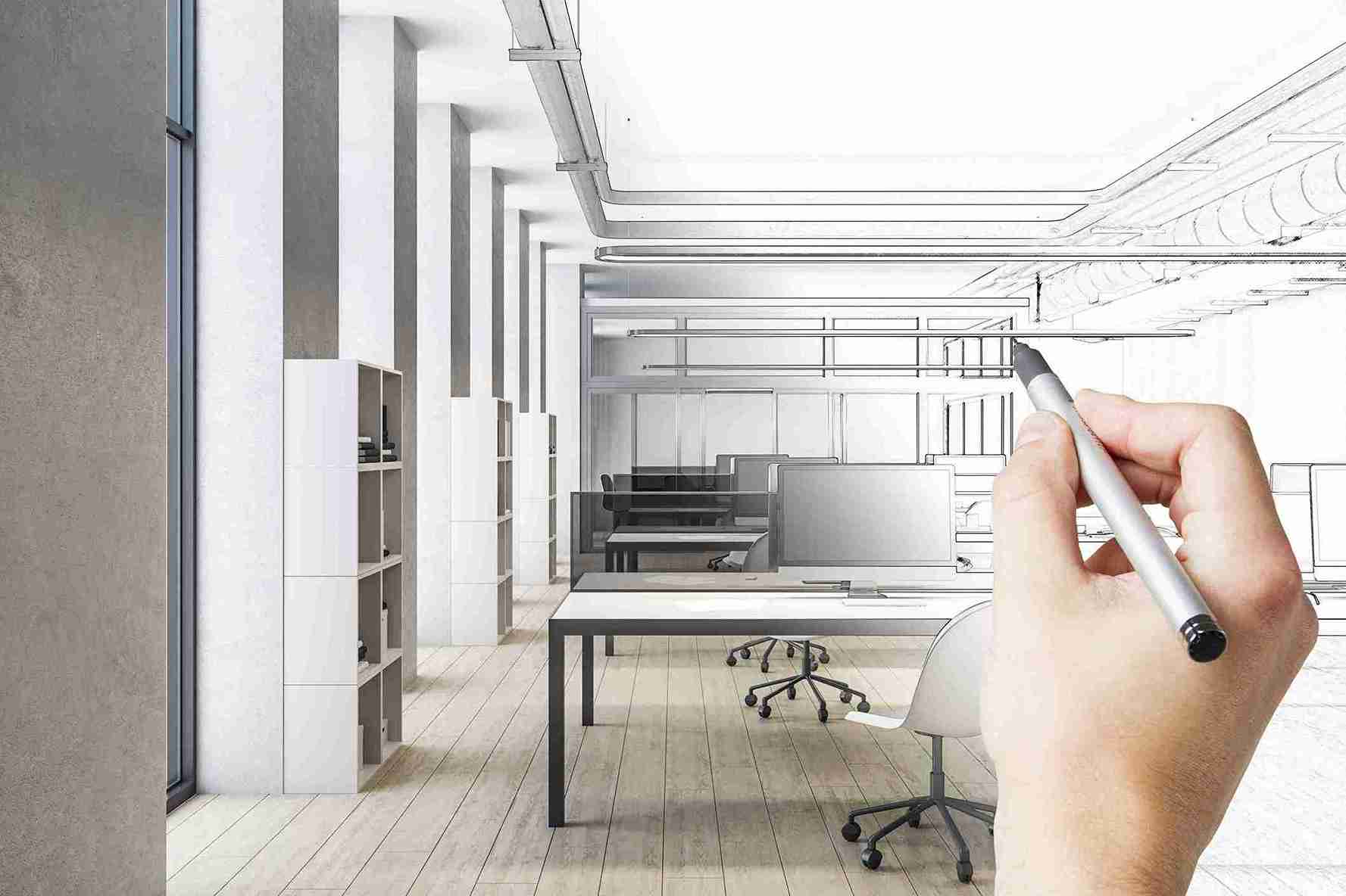 open plan office design progression