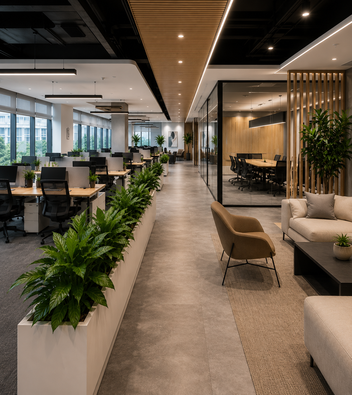 luxurious office interior design ,  luxury interior design office , interior design office